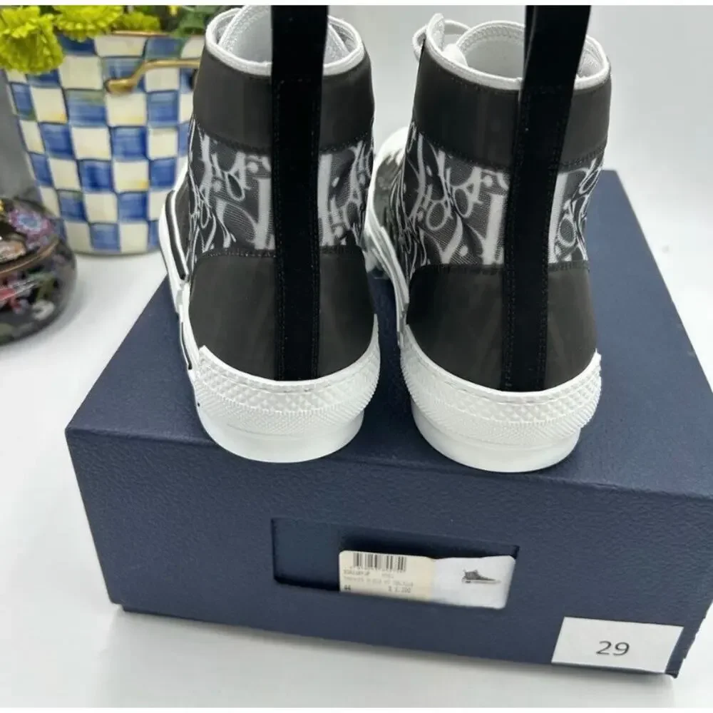 Men's Dior B – 23 oblique high top sneakers size 44 made in Italy - Picture 6 of 12